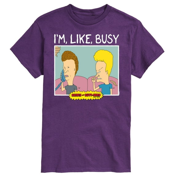 Beavis & Butthead - I'm Like Busy - Men's Short Sleeve Graphic T-Shirt