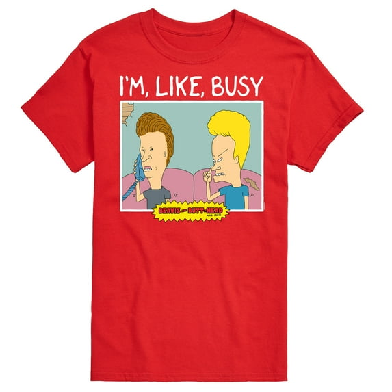 Beavis & Butthead - I'm Like Busy - Men's Short Sleeve Graphic T-Shirt