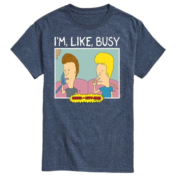Beavis & Butthead - I'm Like Busy - Men's Short Sleeve Graphic T-Shirt