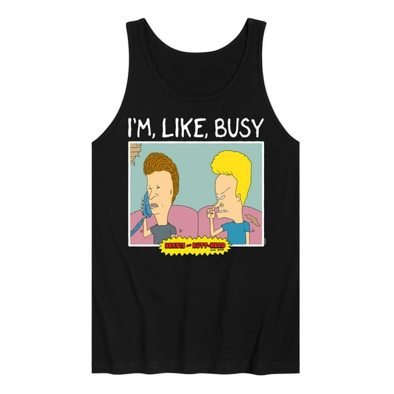 Beavis & Butthead - Im Like Busy - Men's Jersey Tank Top