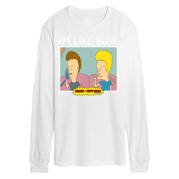 Beavis & Butthead - Im Like Busy - Men's Long Sleeve T-Shirt