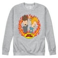 thumbnail image 1 of Beavis & Butthead - Rock Flames - Men's Crew Neck Fleece Pullover, 1 of 5