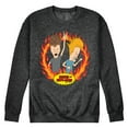 thumbnail image 1 of Beavis & Butthead - Rock Flames - Men's Crew Neck Fleece Pullover, 1 of 6