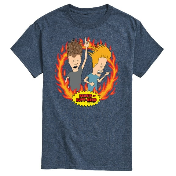 Beavis & Butthead - Rock Flames - Men's Short Sleeve Graphic T-Shirt