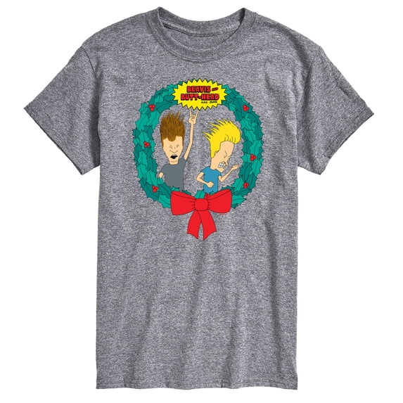 Beavis & Butthead - Rockin Wreath - Men's Short Sleeve Graphic T-Shirt