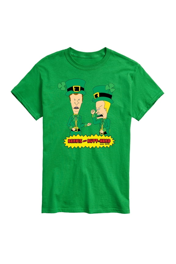 Beavis & Butthead - St Patricks Day - Men's Short Sleeve Graphic T-Shirt