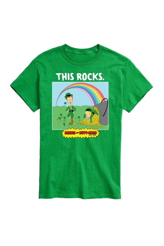 Beavis & Butthead - This Rocks St Patricks - Men's Short Sleeve Graphic T-Shirt