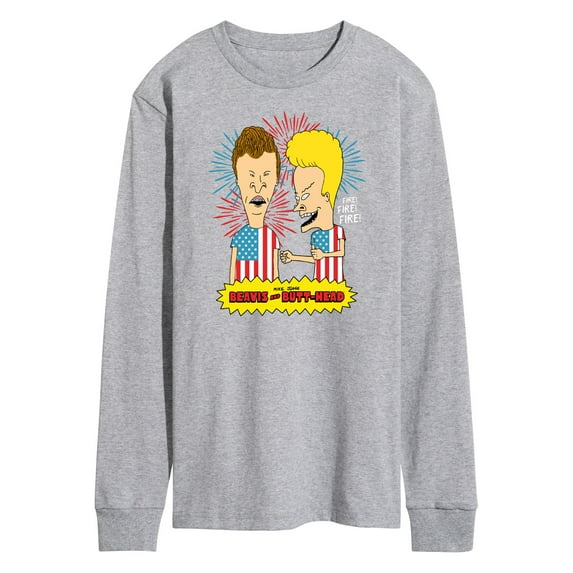 Beavis & Butthead - USA Fire - Men's Long Sleeve T-Shirt