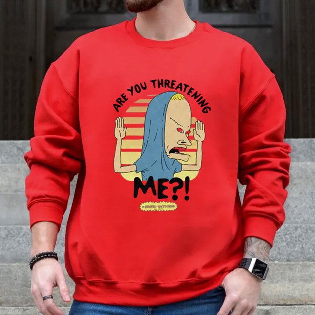 Beavis and ButtHead Cornholio Are You Threatening Me Sweat Shirt