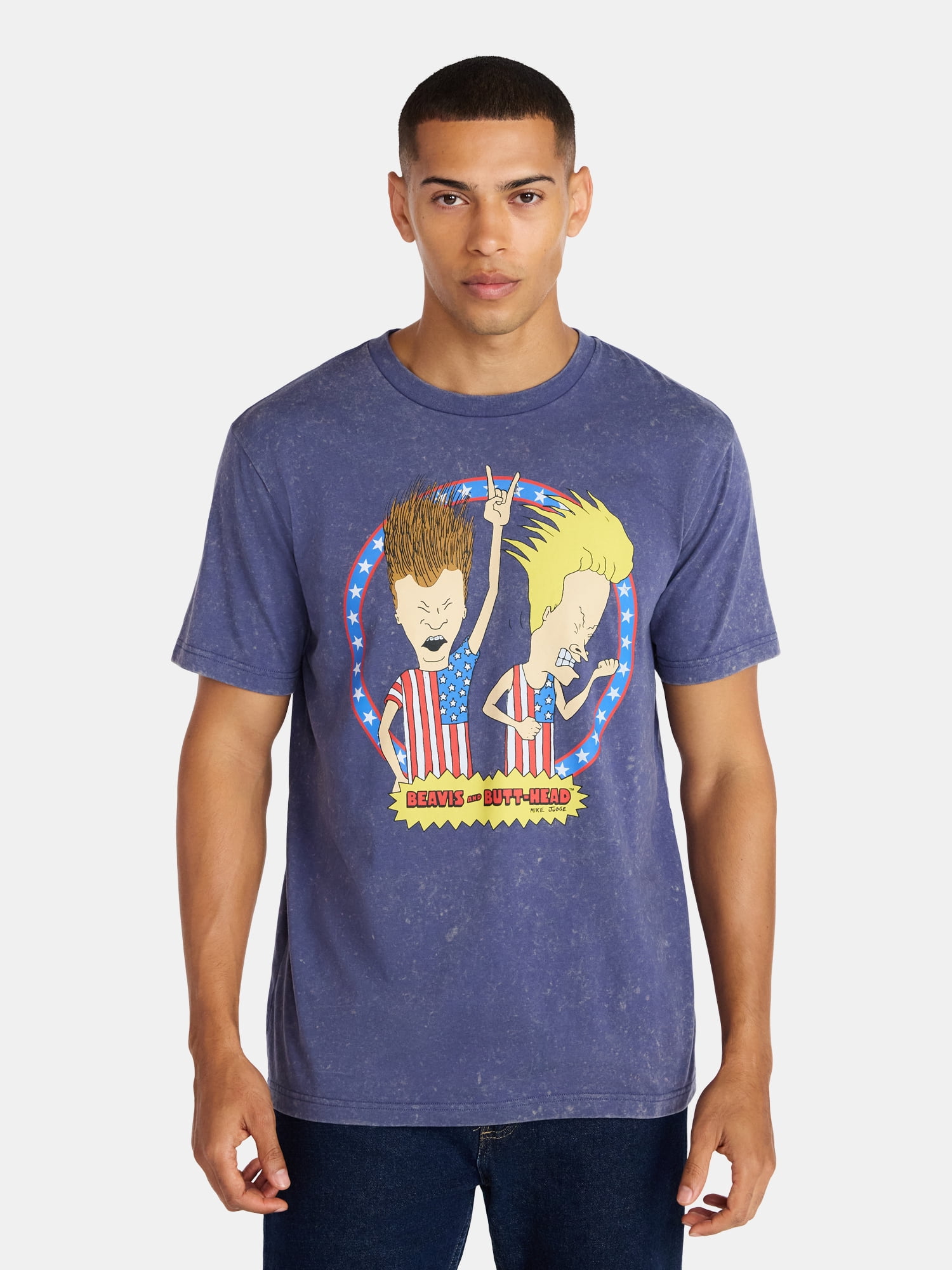 Beavis and Butt-Head Men's & Big Men's Americana Graphic Tee