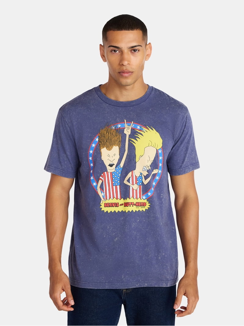 Beavis and Butt-Head Men's & Big Men's Americana Graphic Tee