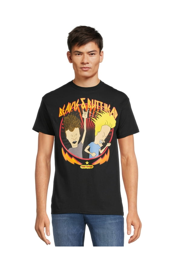 Beavis and Butt-Head Men's Big & Tall Rock Heads Graphic Tee, Sizes S-3XL
