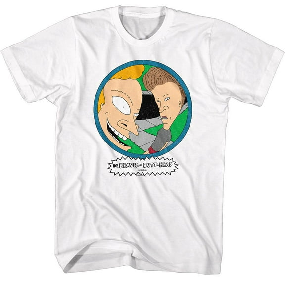Beavis and Butt-Head Peep Hole White T-Shirt