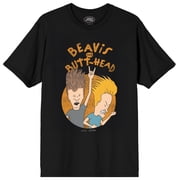 Beavis and Butt-Head Rockin Out Adult Unisex Short Sleeve Graphic T-Shirt-Large