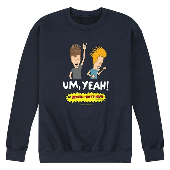 Beavis and Butthead - Beavis and Butthead Designs - Men's Crew Neck Fleece Pullover