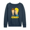 thumbnail image 1 of Beavis and Butthead - Beavis and Butthead Designs - Women's Lightweight French Terry Long Sleeve Shirt, 1 of 4