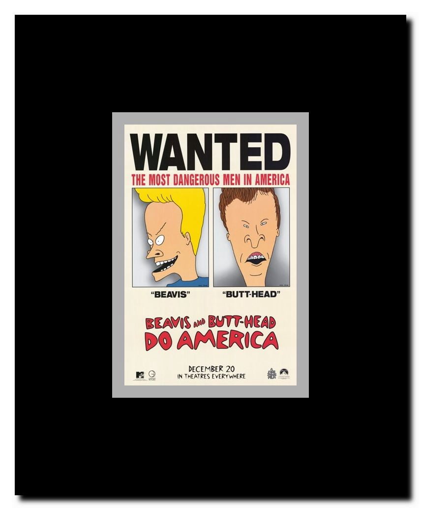 Beavis and Butthead Do America Framed Movie Poster