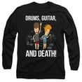 thumbnail image 1 of Beavis and Butthead Drums, Guitar, and Death Unisex Adult Long-Sleeve T Shirt (Small) Black, 1 of 2