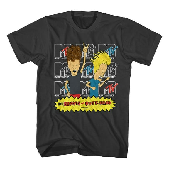 Beavis And Butt-Head Logos Smoke Adult T-Shirt S
