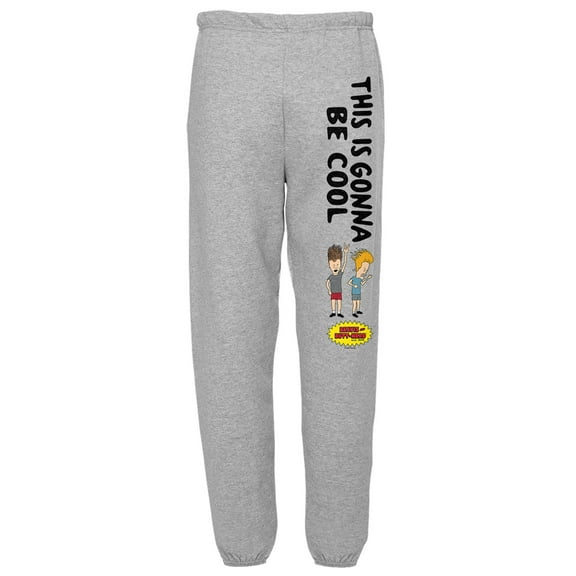 Beavis and Butthead This is Gonna Be Cool Mens Jogger Sweatpants, Athletic Heather, Large