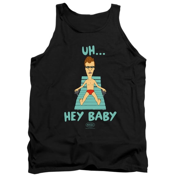 Beavis and Butthead Uh Hey Baby Unisex Adult Tank Top,Black, Small