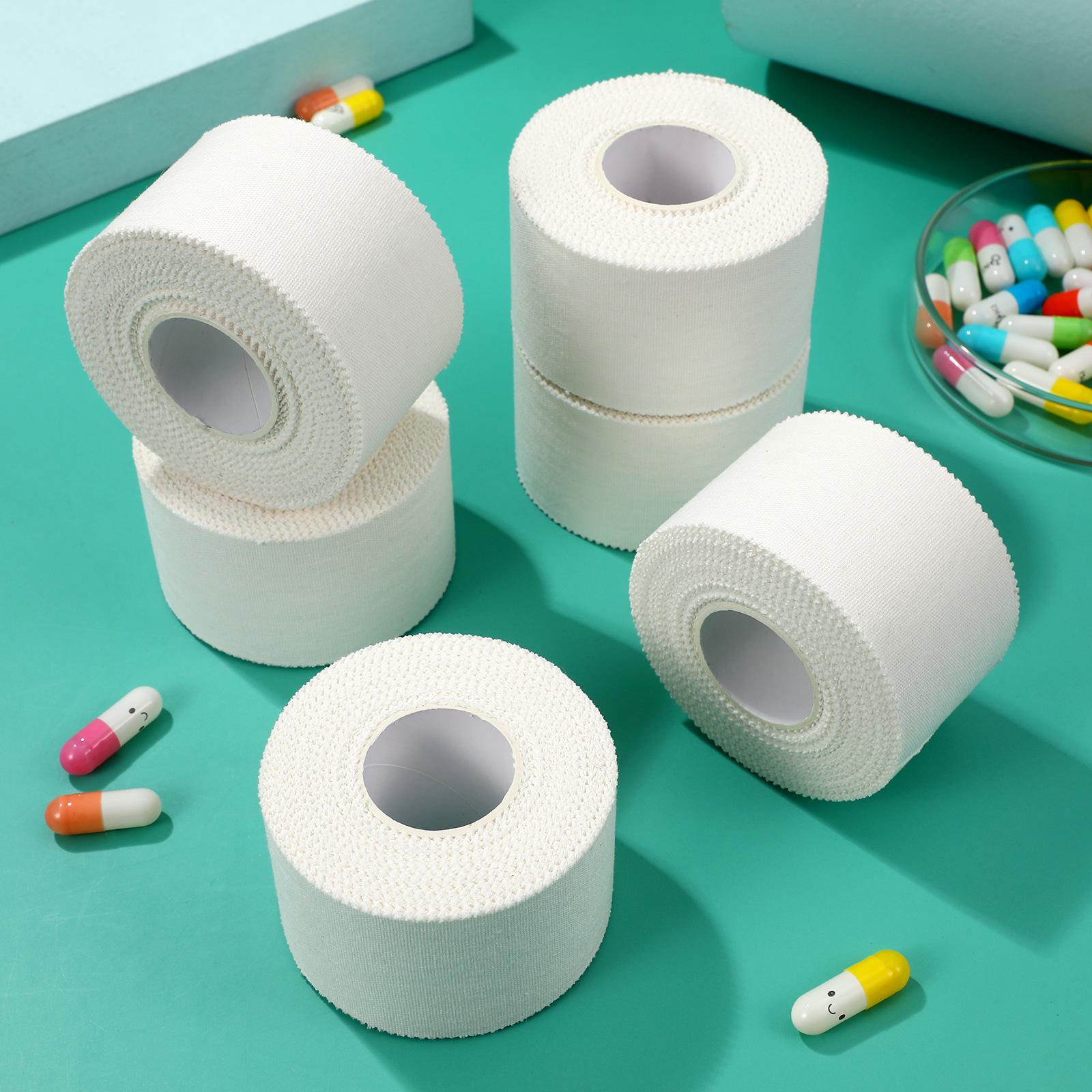 Beavorty 6 Rolls Sports Athletic Tapes First Aid Injury Wrap Tapes