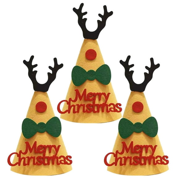 Beavorty Kids Bonnet Santa Hat Christmas Felt Decorations Child Santa Hat Cap