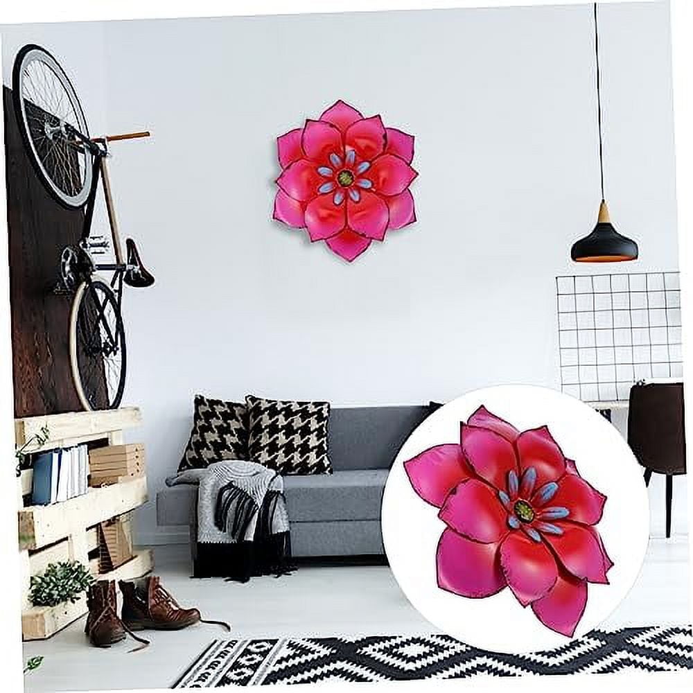 Beavorty Wrought Iron Wall Hanging Flowers Floral Wall Art Iron Flower ...