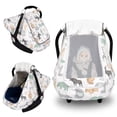 thumbnail image 1 of Beavtaens 3-in-1 Baby Car Seat Cover, Winter Infant Carseat Canopy, Soft & Breathable, White, 1 of 7