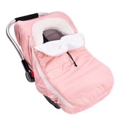 Beavtaens Winter Baby Car Seat Cover, Warm Cozy Breathable, Watreproof Carseat Canopy for Girls, Infant, Pink