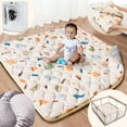 thumbnail image 1 of Beavtaens Baby Play Mat for Floor, Fits 50x50 Playpen, Non-Slip, Soft for Infants, 0-4 Years (Boho), 1 of 8