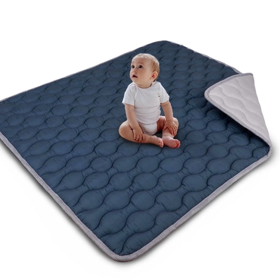 Beavtaens Baby Play Mat for Floor, Fits 50x50 Playpen, Non-Slip, Soft for Infants, 0-4 Years, Dark Gray