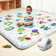 Beavtaens Baby Play Mat for Floor, Foam 50"x50"x1" Playpen Mat, Thickened & Non-Slip, for Ages 0-4