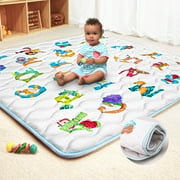 Beavtaens Baby Play Mat for Floor, Foam 50"x50"x1" Playpen Mat, Thickened & Non-Slip, for Ages 0-4