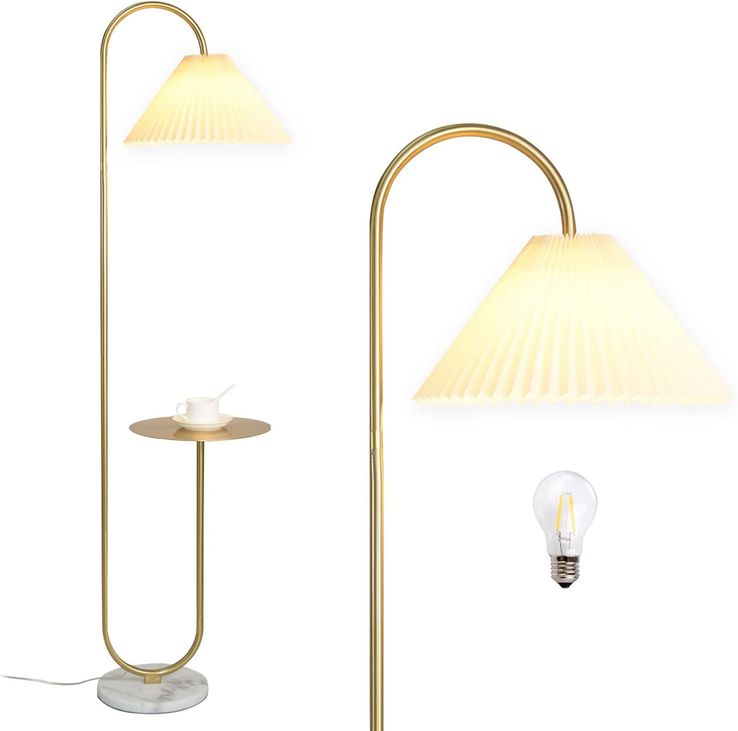 Beaysyty Modern Elegant with Tray Floor Lamp for Office Cafe Den Living