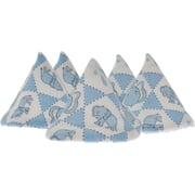 Beba Bean Reusable Cotton Diaper Change Covers, 5 Pack, Elephant Blue