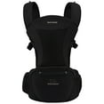 thumbnail image 1 of Bebamour Baby Carrier Newborn to Toddler-Baby Hip Carrier Front and Back Carry with Head Hood & 3 Pieces Teething Pads& Waist Extenders & Storage Bag (Black）, 1 of 10