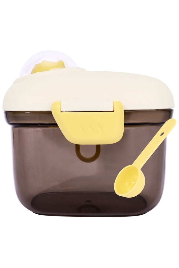 Baby Formula Dispenser Container Portable Formula Dispenser Container with Scoop, Carry Handle and Date Maker for Travel Outdoor for Baby Infant,500ML (Coffee)