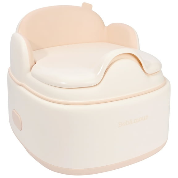 Bebamour Potty Training Toilet 3 in 1 Multi-Functional Potty Seat Detachable Baby Potty Step Stool Anti-Slip Stable Potty Training Toilet with 100 Pack Trash Bags for Baby Toddler Kids(Pink)