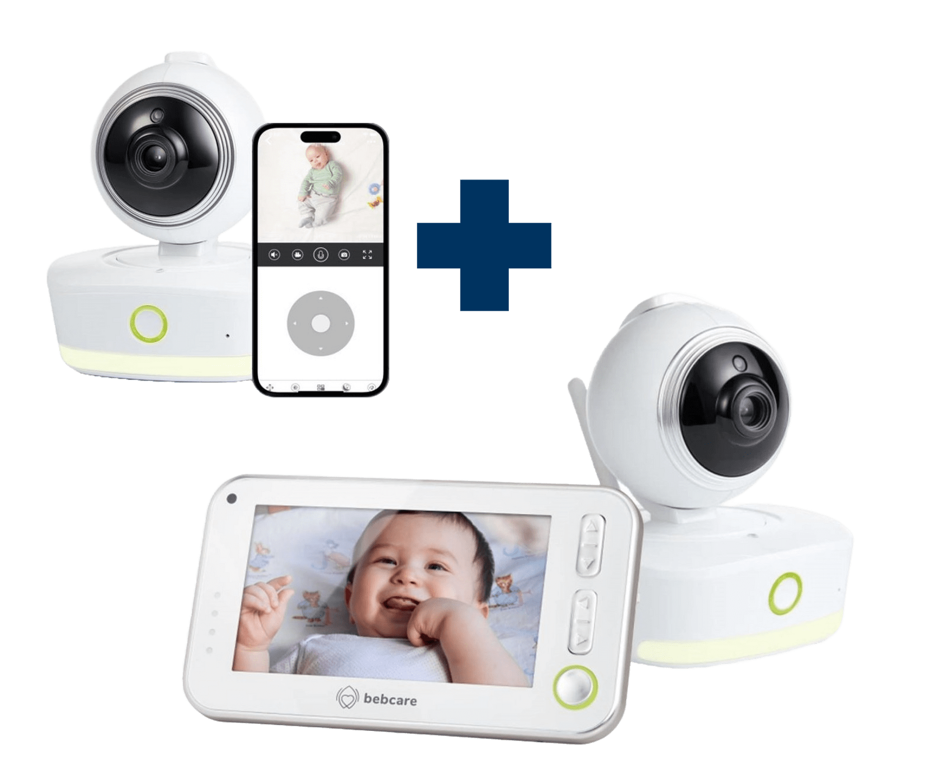 Bebcare Motion Baby Monitor + Bebcare iQ App Smart Camera Gift Set: 1080pHD WiFi camera, 4.3" Handheld Parent Unit, Dual-mode Design, Free iOS and Android App