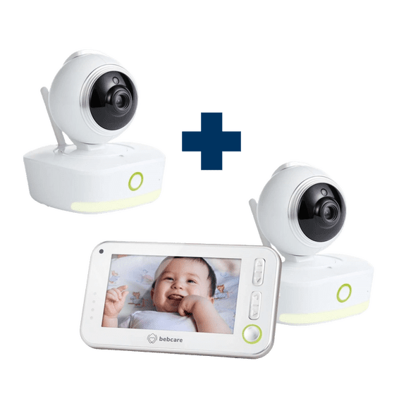 Bebcare Motion - Video Baby Monitor (2-Camera Bundle): 4.3" Ultra-Clear Screen, 360 Pan-and-Tilt Camera, Temperature Sensor, Motion and Sound Alert, Auto Baby Tracking Camera
