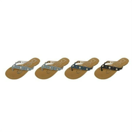 Bebe 2329484 Girls Denim Y-Strap Sandal with Pearls - Case of 36