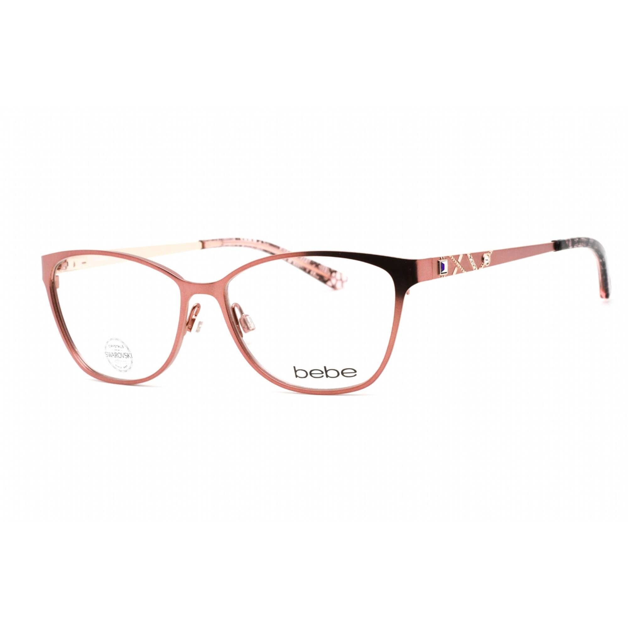 bebe Rose Gold Metal Glasses with Tortoiseshell Temples Amazon.com: bebe Eyeglasses BB 5212 770 Rose Gold : Clothing  main image 3