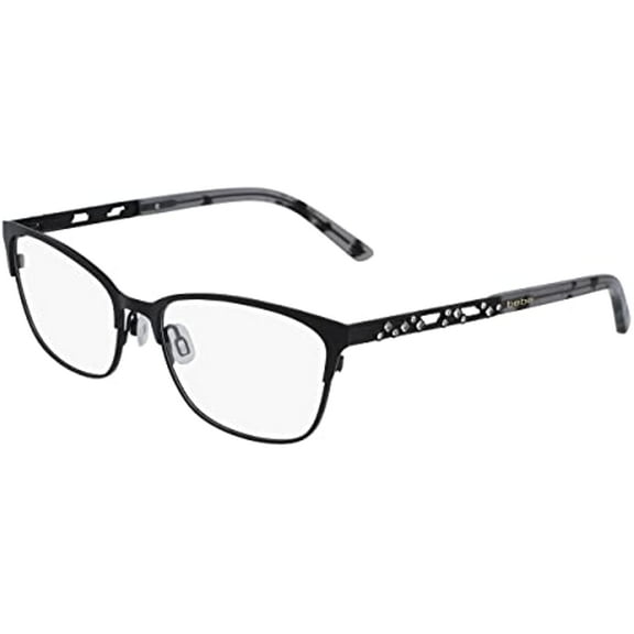 Bebe BB5175 001 Women's Jet Rectangular Plastic Frame Eyeglasses