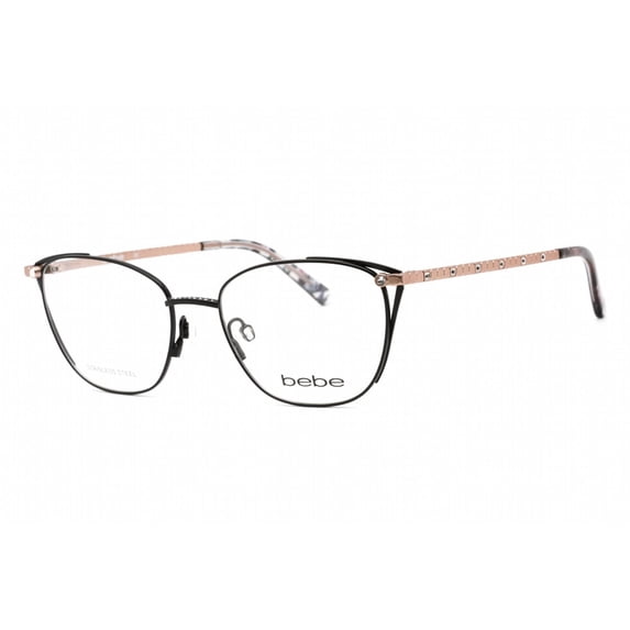 Bebe BB5182 001 Women's Jet Rectangular Frame Eyeglasses, 53 mm