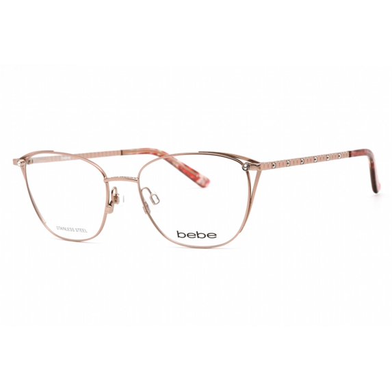 Bebe BB5182 770 Women's Rose Gold Rectangular Metal Frame Eyeglasses