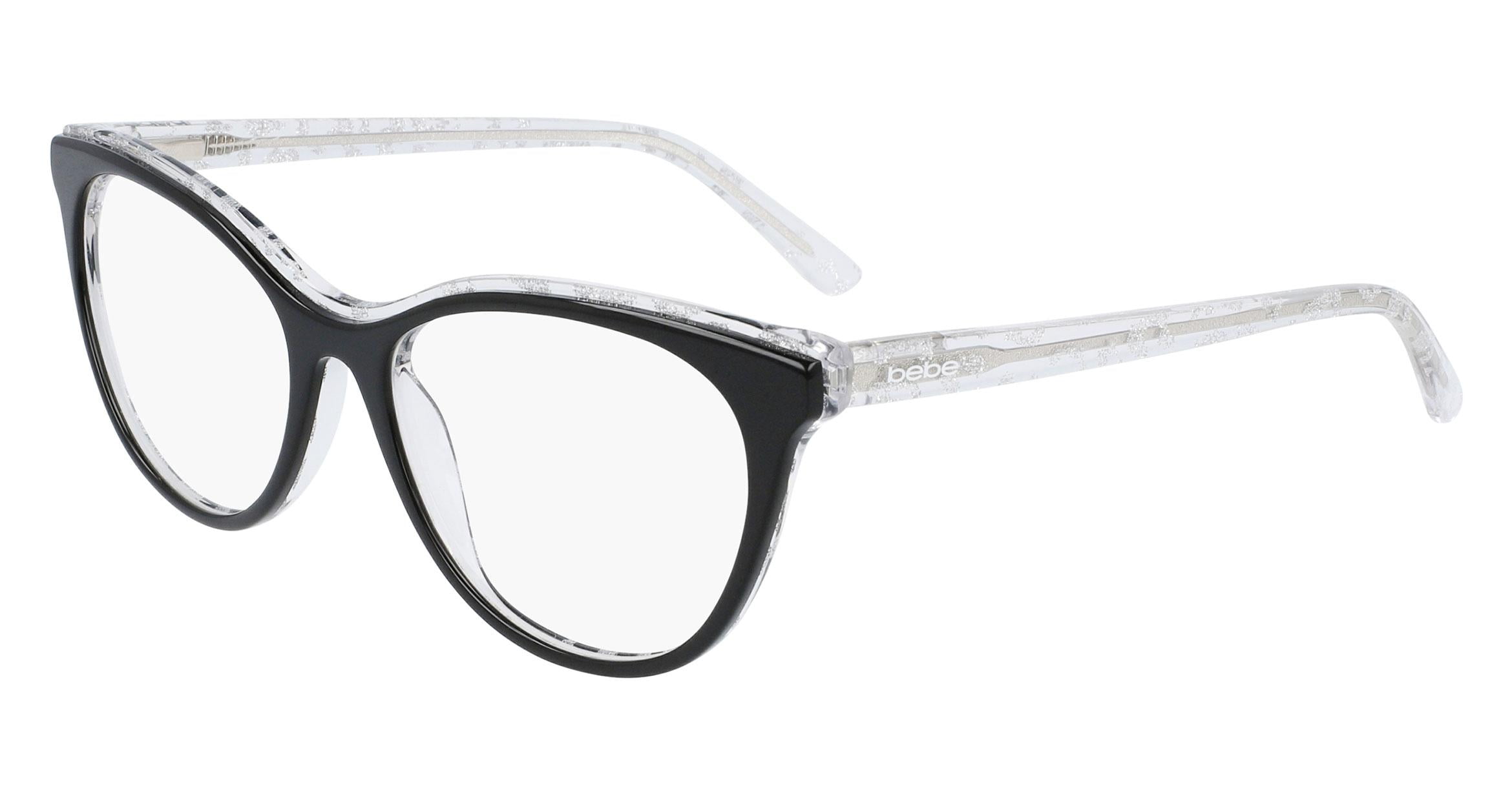 Bebe BB5189 001 Women's Jet Acetate Full Rim 55mm Frame Eyeglasses
