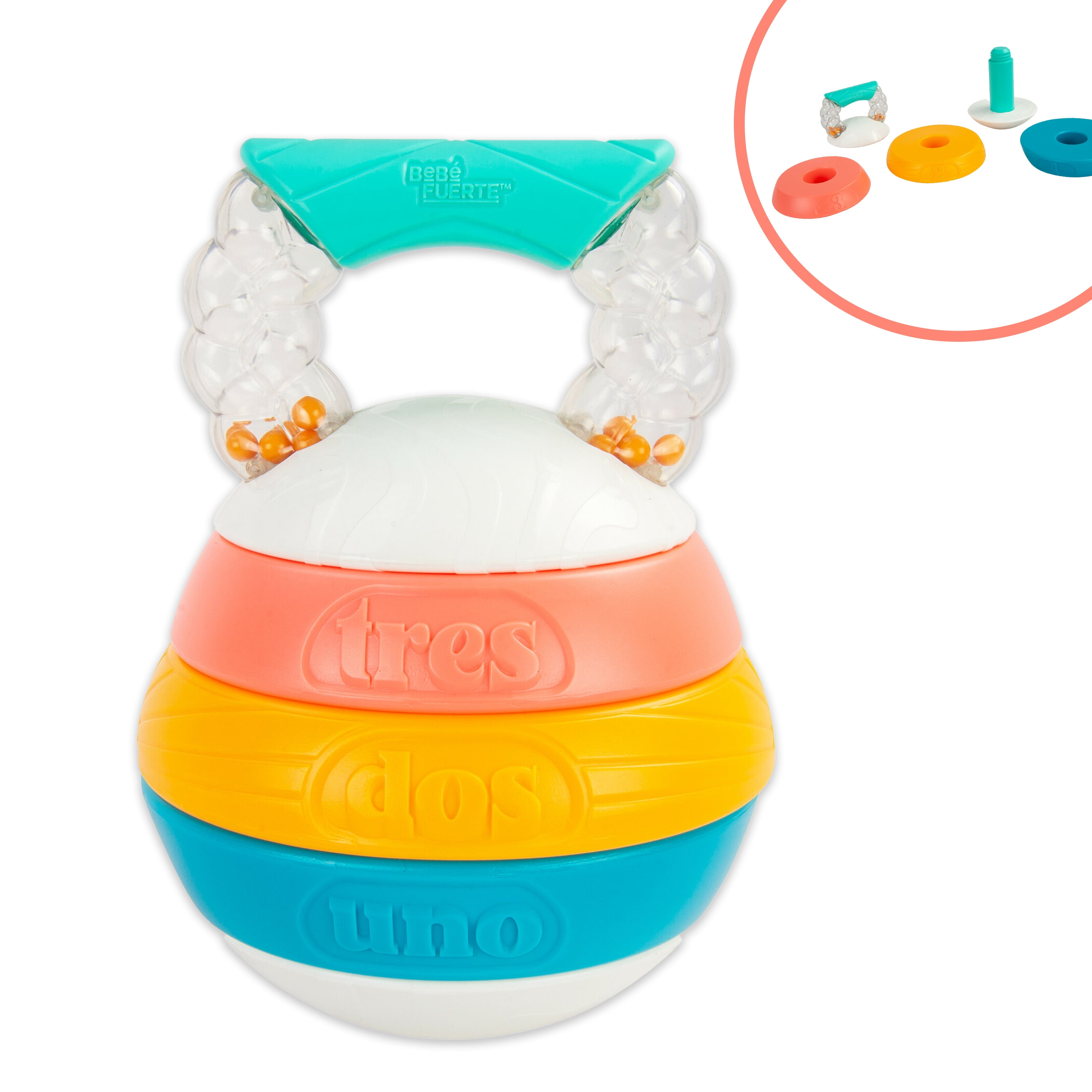 Bebe Fuerte Stack & Count Kettlebell Activity Toy Baby Toy for Infant