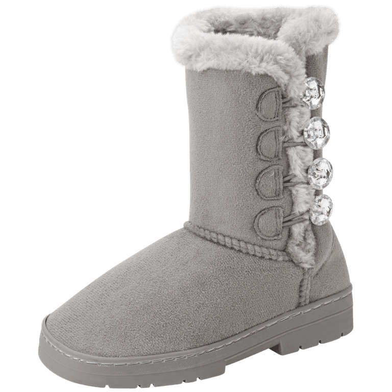 Bebe Girl s Fur Lined Winter Boot with Rhinestone Details Toddler