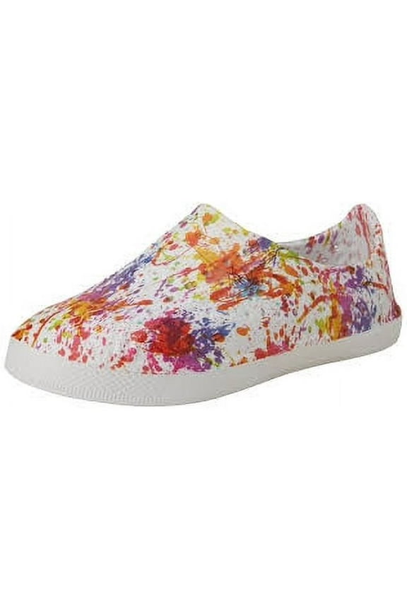 Girls White Multicolor Paint-Splatter Water Shoe Toddler Girls Size 5/6